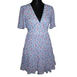B. Darlin Women’s Floral Chiffon Mini Dress Size 3/4 Cottagecore Party Spring